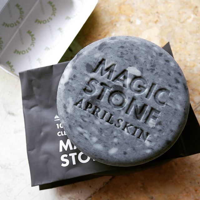韩国正夯magic stone 魔法石洗脸皂(灰色-晚上用)