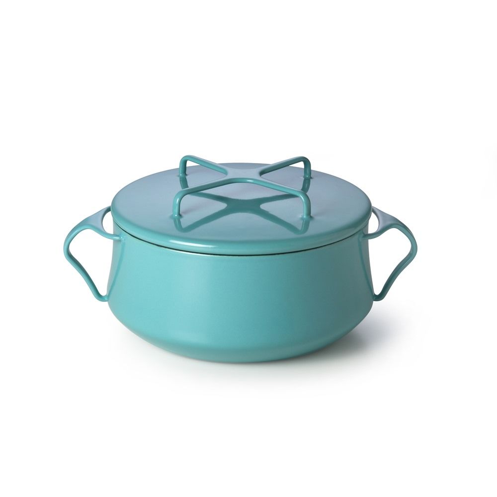 【m0050】- dansk 湖蓝色珐琅锅 2qt/ 4qt/ 木柄 kobenstyle