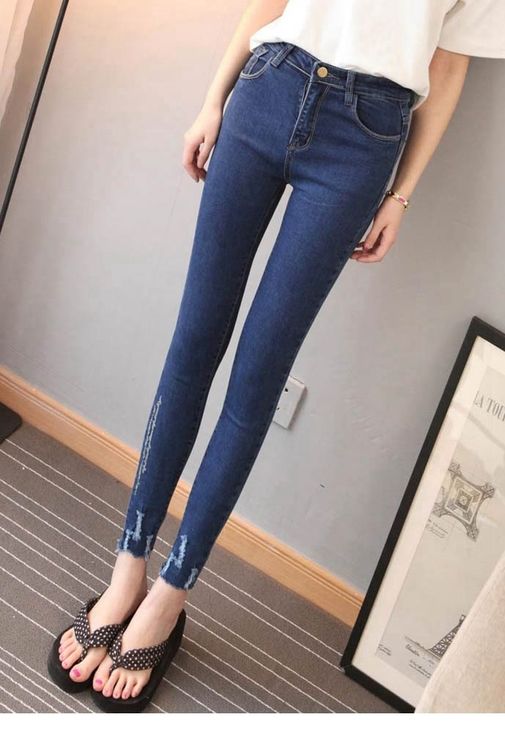 2016刺绣紧身小脚裤-2色(26-30码)