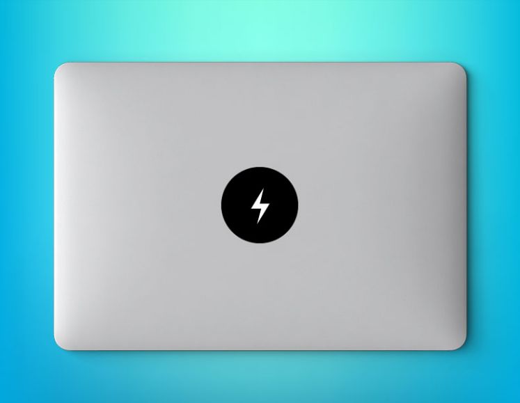 macbook创意贴:闪电