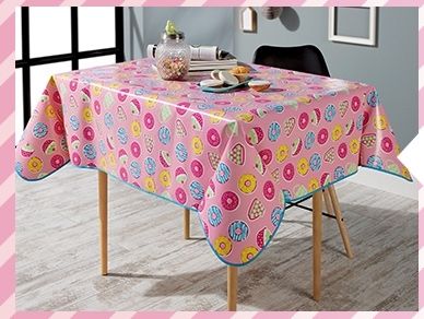 德国ernesto 粉红杯子蛋糕长方形桌巾 160cm